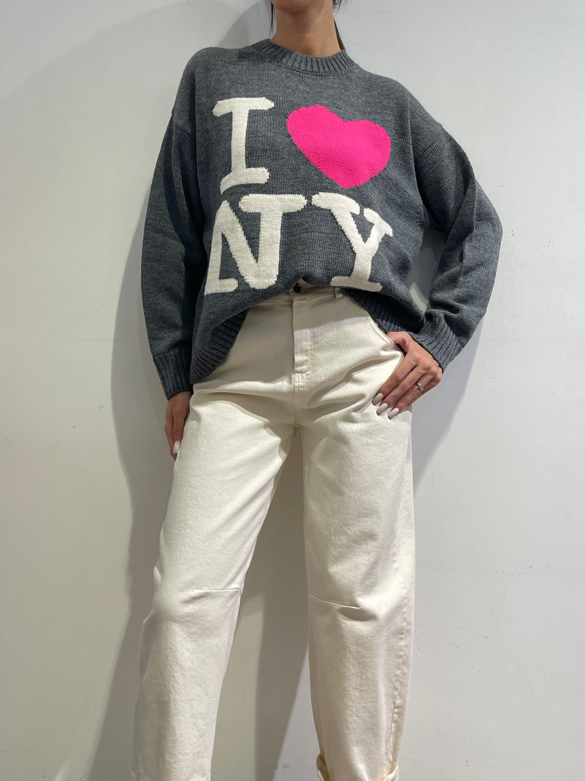Motel - Maglia con cuore - grigio