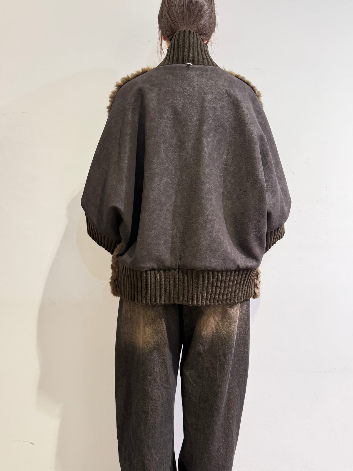 Souvenir - Bomber in ecopelliccia moro