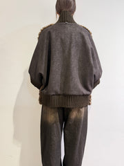 Souvenir - Bomber in ecopelliccia moro