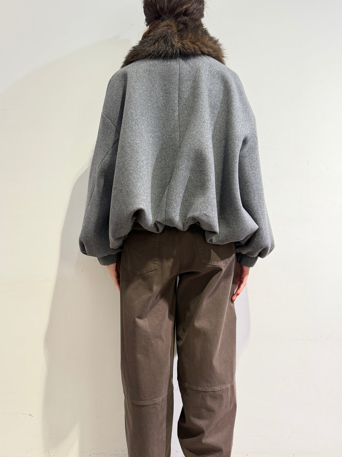 Le Streghe - Bomber in panno grigio