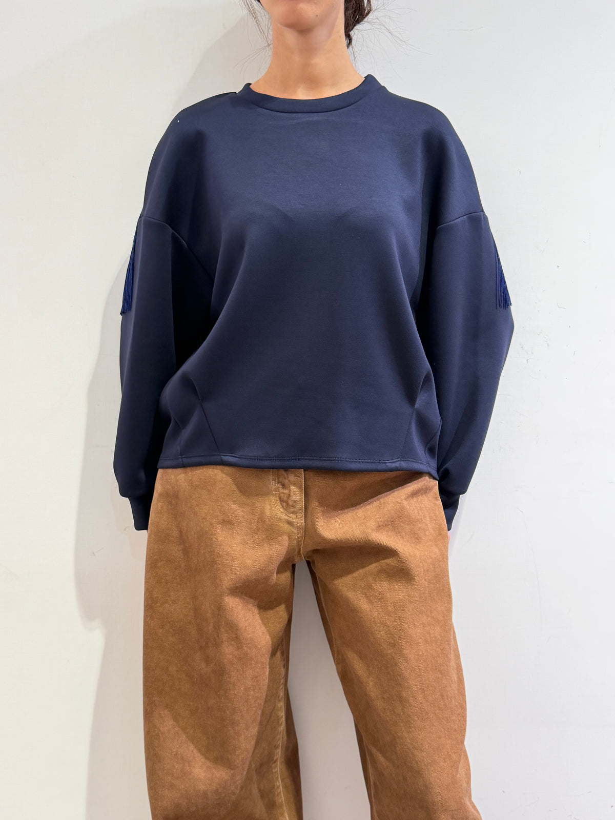Dixie - Felpa frange blu