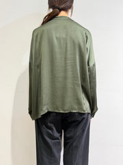 Motel - Camicia in satin militare
