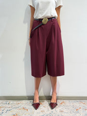 Tensione In - Bermuda con cintura bordeaux