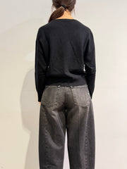 Vicolo - Cardigan bottoni gioiello nero