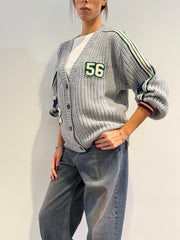 Vicolo - Cardigan con patch grigio