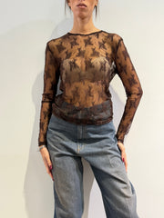 Dixie - Maglia pizzo moro