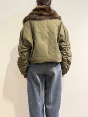 Le Streghe - Bomber con ecopelliccia militare