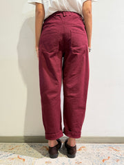 Motel - Pantalone barrel bordeaux