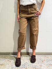 Motel - Pantalone barrel cammello