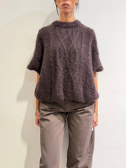 Souvenir - Maglia mohair con trecce moro