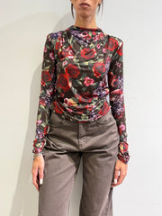 Haveone - Maglia fantasia floreale moro