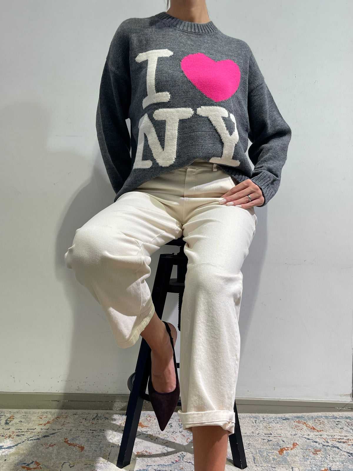 Motel - Maglia con cuore - grigio