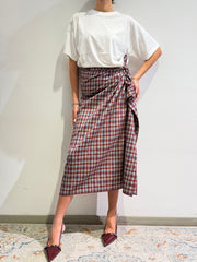 Haveone - Gonna pareo check bordeaux e celeste