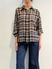 Motel - Camicia check beige