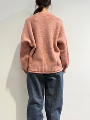 Haveone - Cardigan misto alpaca con tasche - Rosa