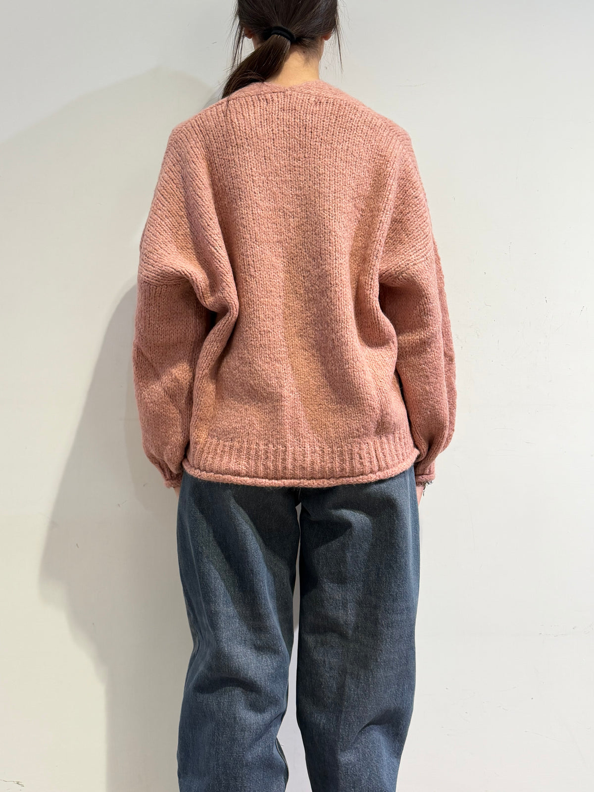 Haveone - Cardigan misto alpaca con tasche - Rosa