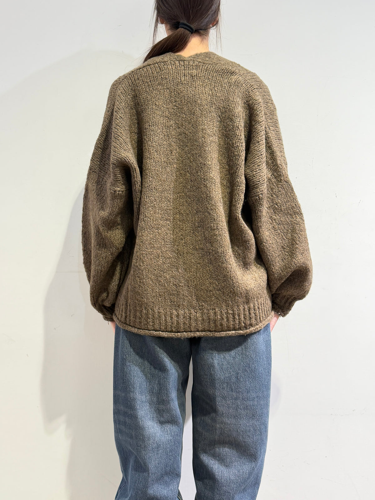 Haveone - Cardigan misto alpaca con tasche - Tortora
