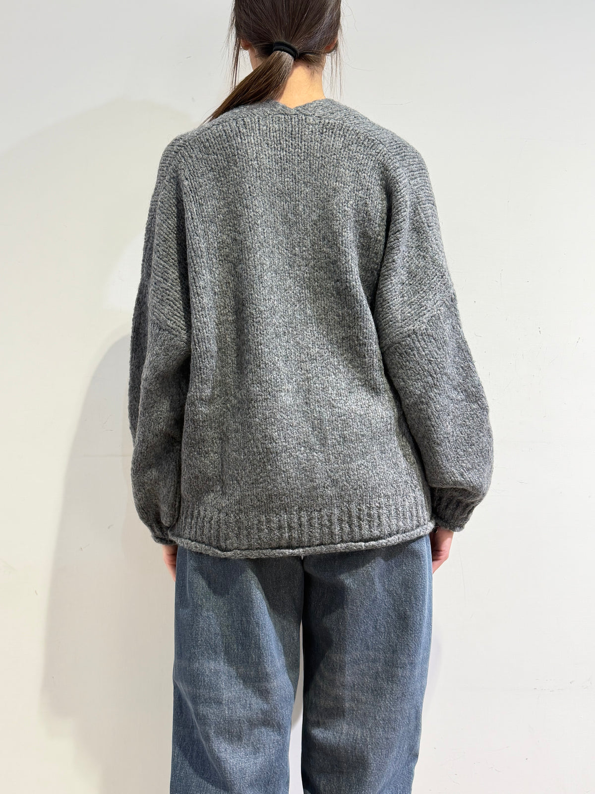 Haveone - Cardigan misto alpaca con tasche - Grigio