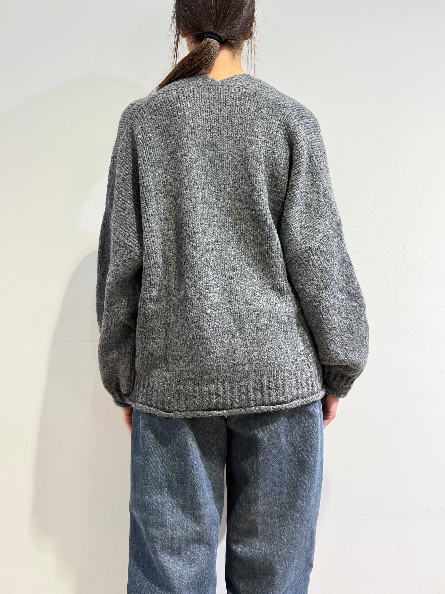 Haveone - Cardigan misto alpaca con tasche - Grigio