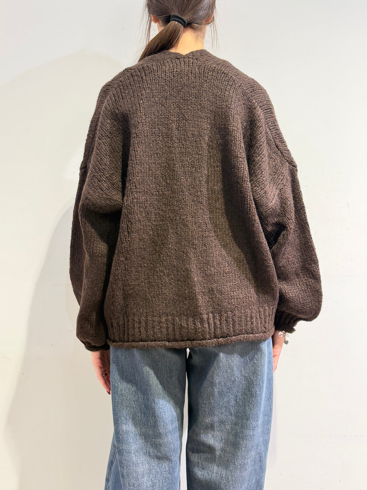 Haveone - Cardigan misto alpaca con tasche - Testa di moro