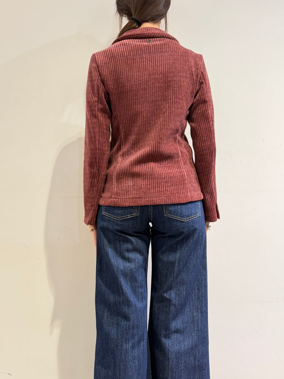 Dixie - Giacca ciniglia a costine bordeaux