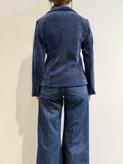 Dixie - Giacca ciniglia a costine blu