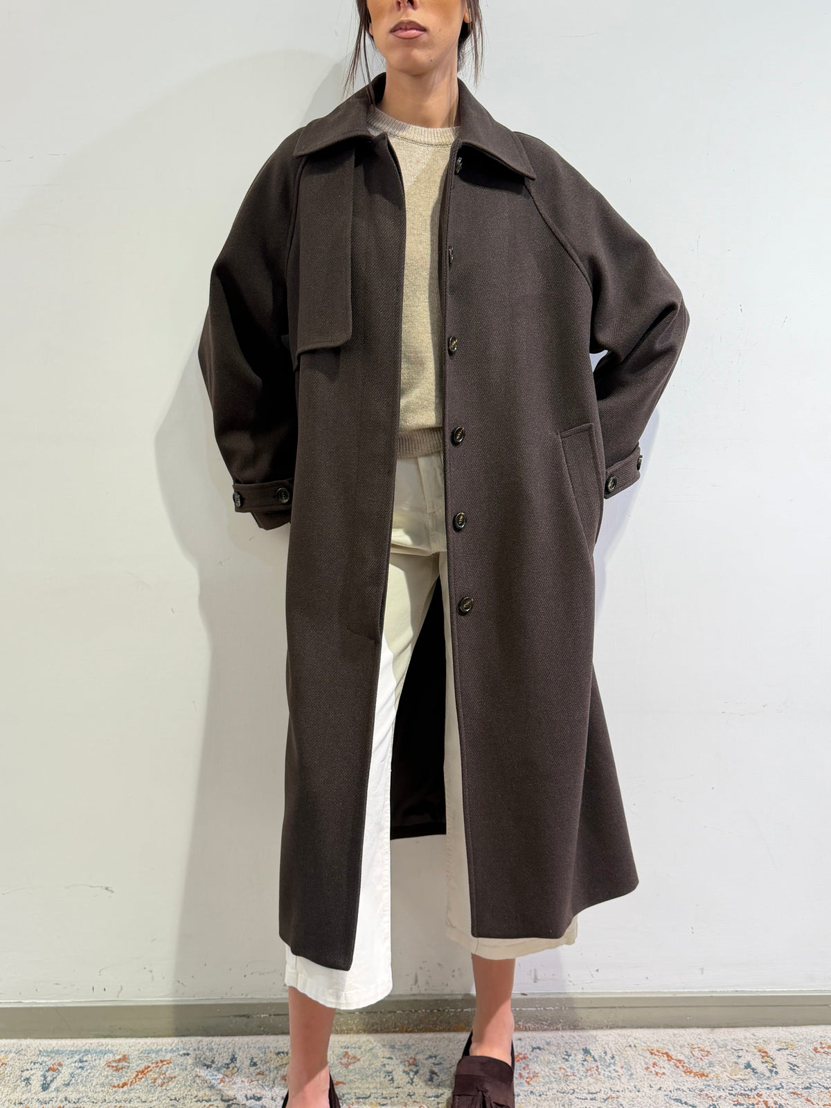 Tensione In - Cappotto con pettorina moro