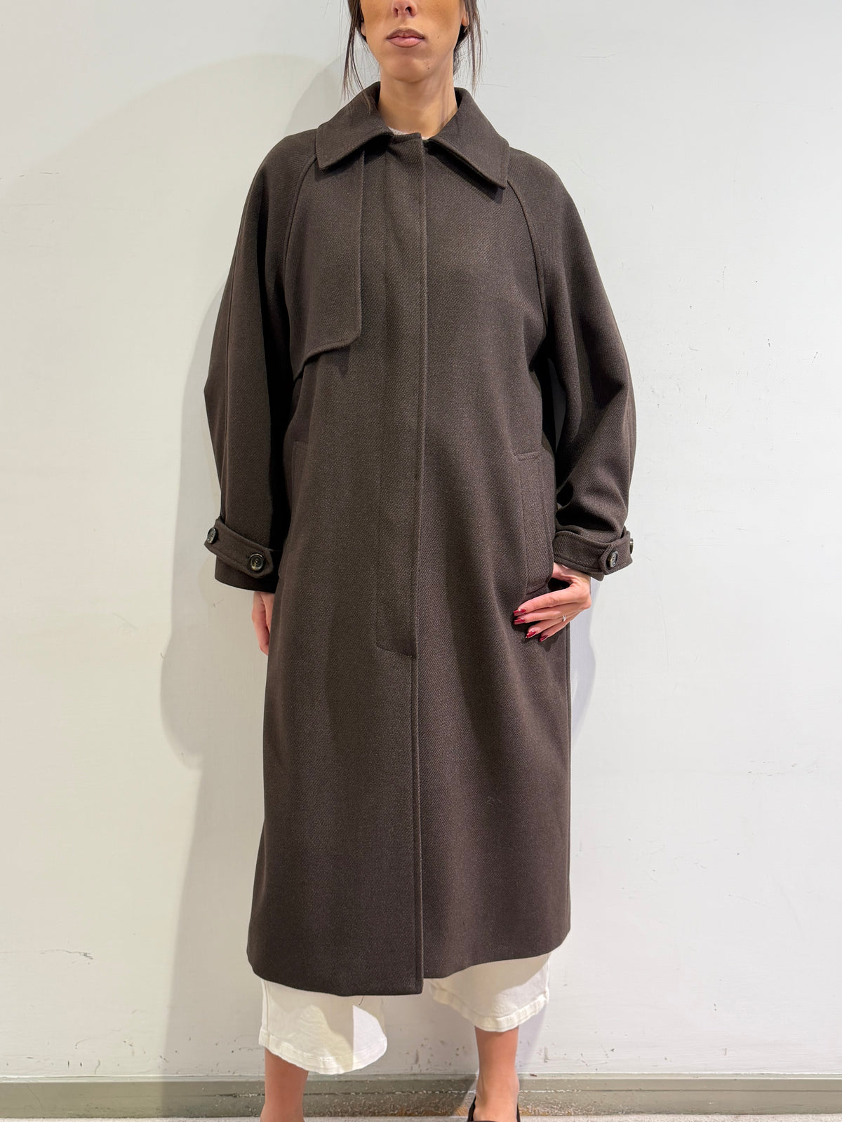 Tensione In - Cappotto con pettorina moro