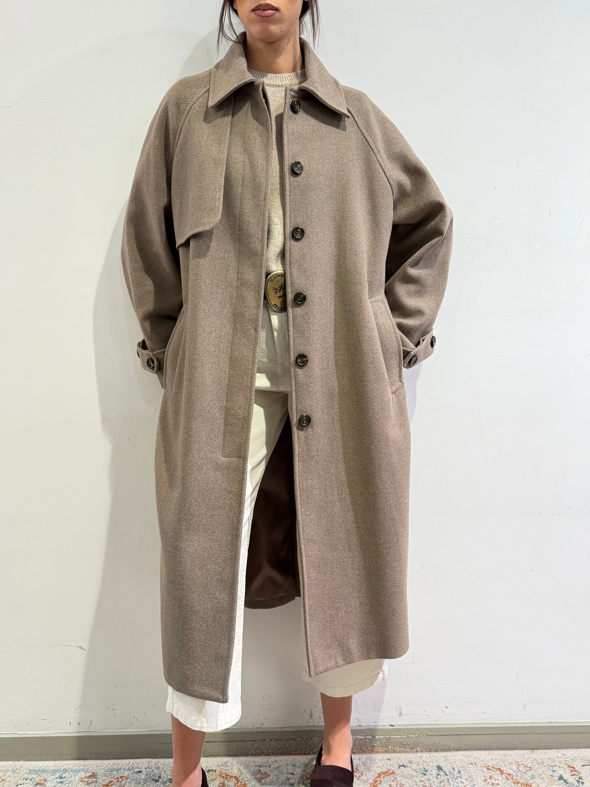 Tensione In - Cappotto con pettorina fango