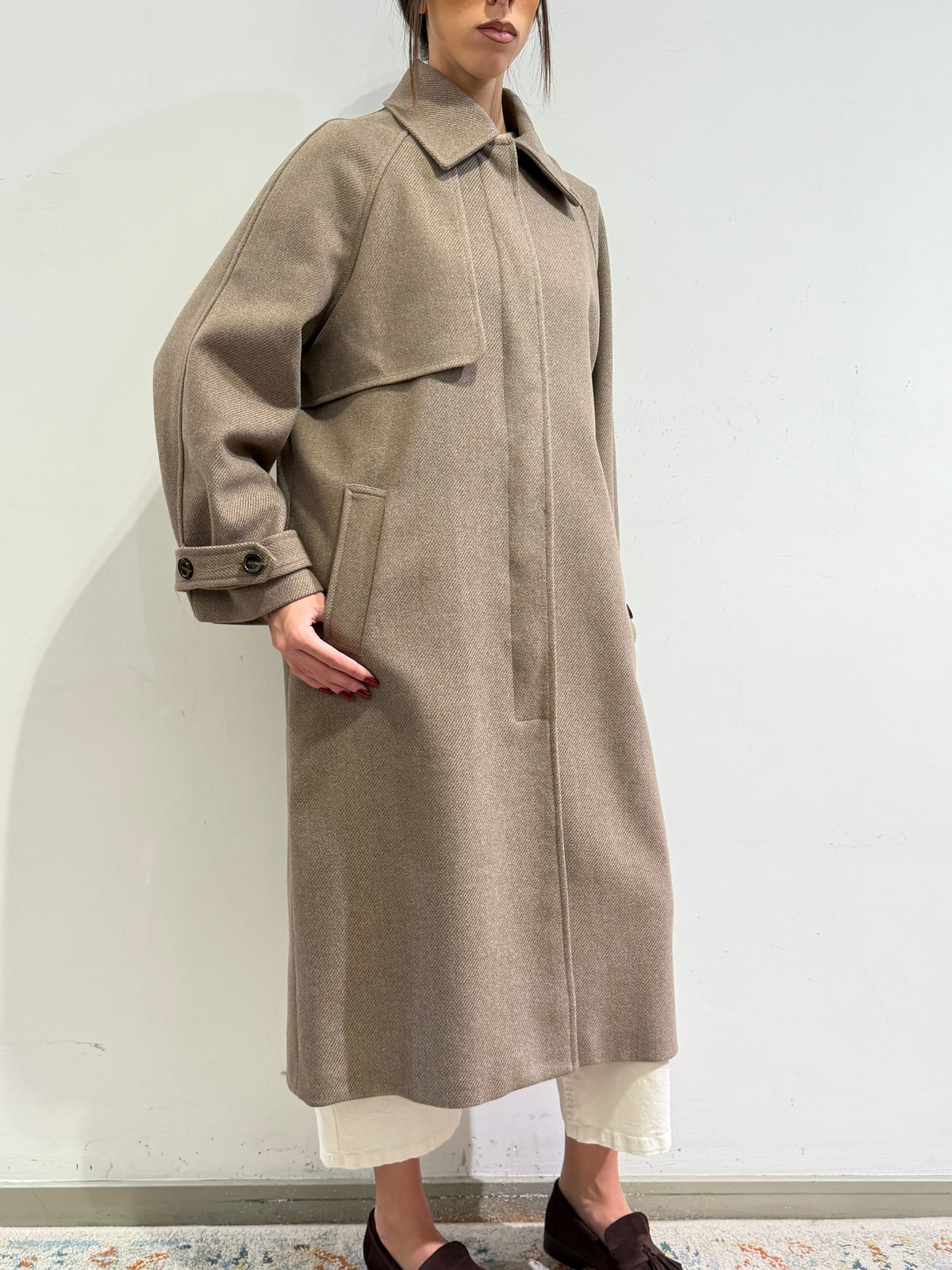 Tensione In - Cappotto con pettorina fango