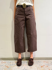 Tensione In - Pantalone barrel con cintura moro