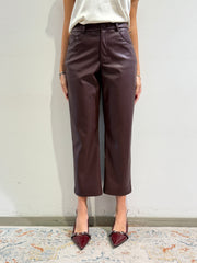 Motel - Pantalone ecopelle bordo