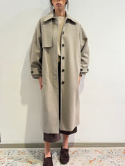 Tensione In - Cappotto con pettorina tortora
