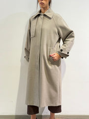 Tensione In - Cappotto con pettorina tortora