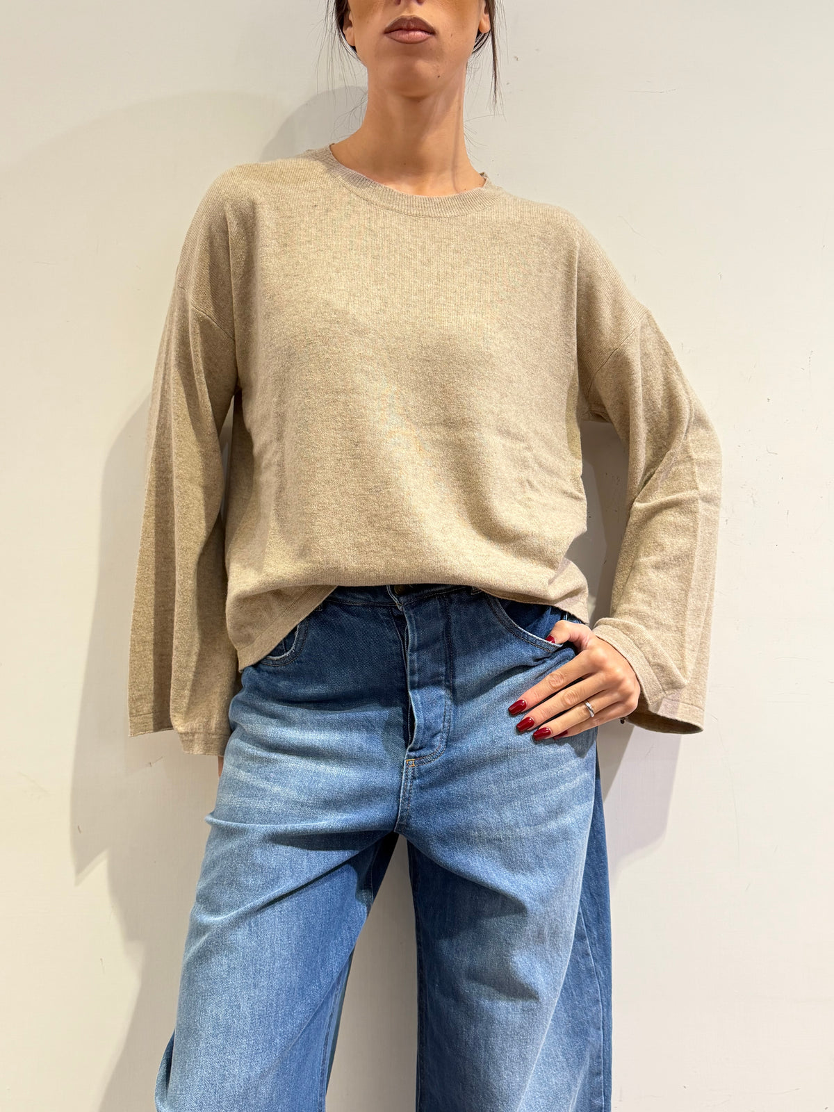 Tensione in - Maglia con fondo manica ampio Cacha