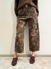 Motel - Pantalone fantasia cashmere nero e moro