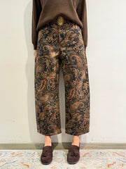 Motel - Pantalone fantasia cashmere nero e moro