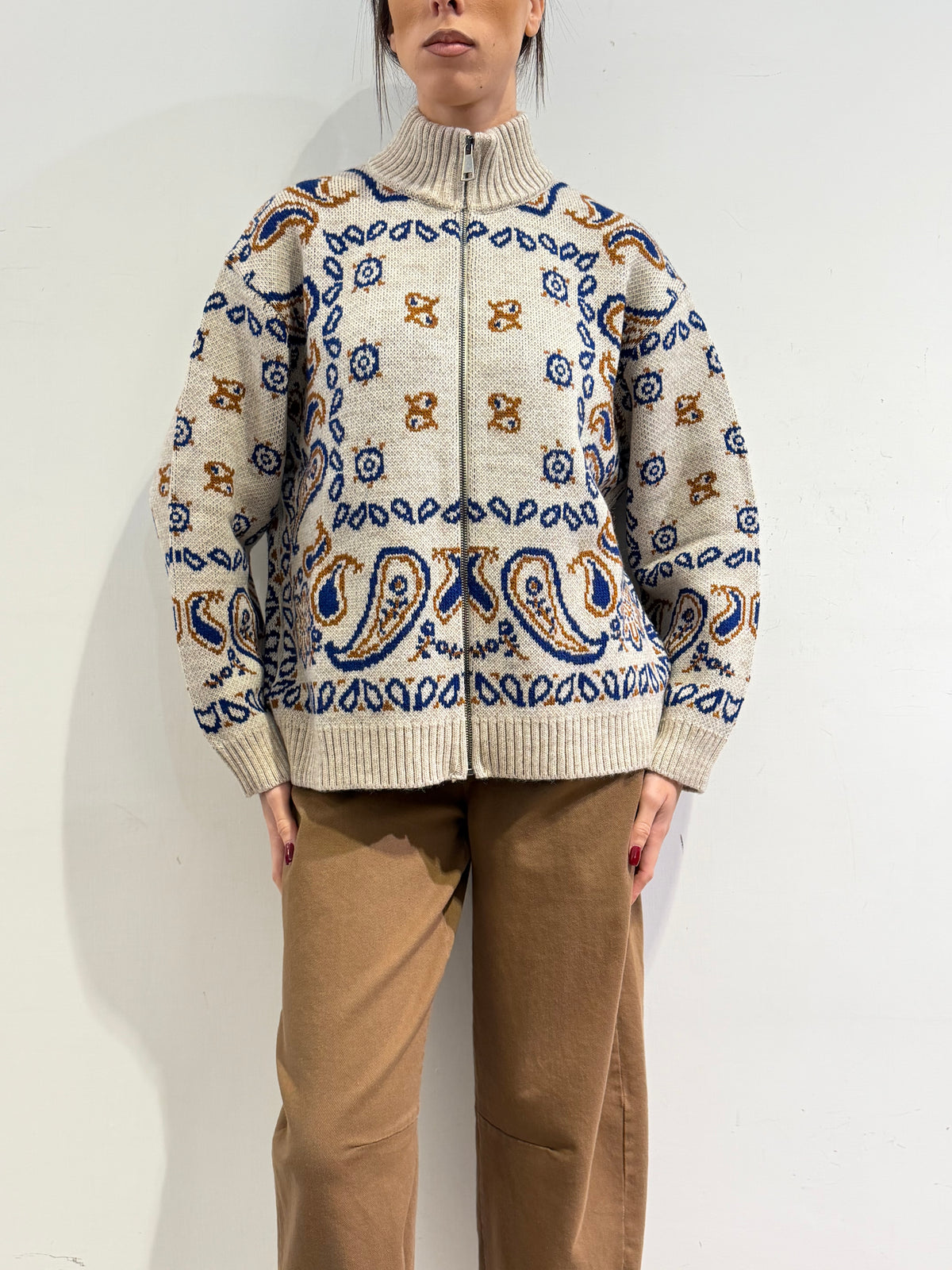 Motel - Cardigan fantasia cashmere beige