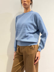 Motel - Maglia 100%Lana celeste