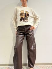 Vicolo - Maglia con orsetti panna