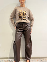 Vicolo - Maglia con orsetti beige