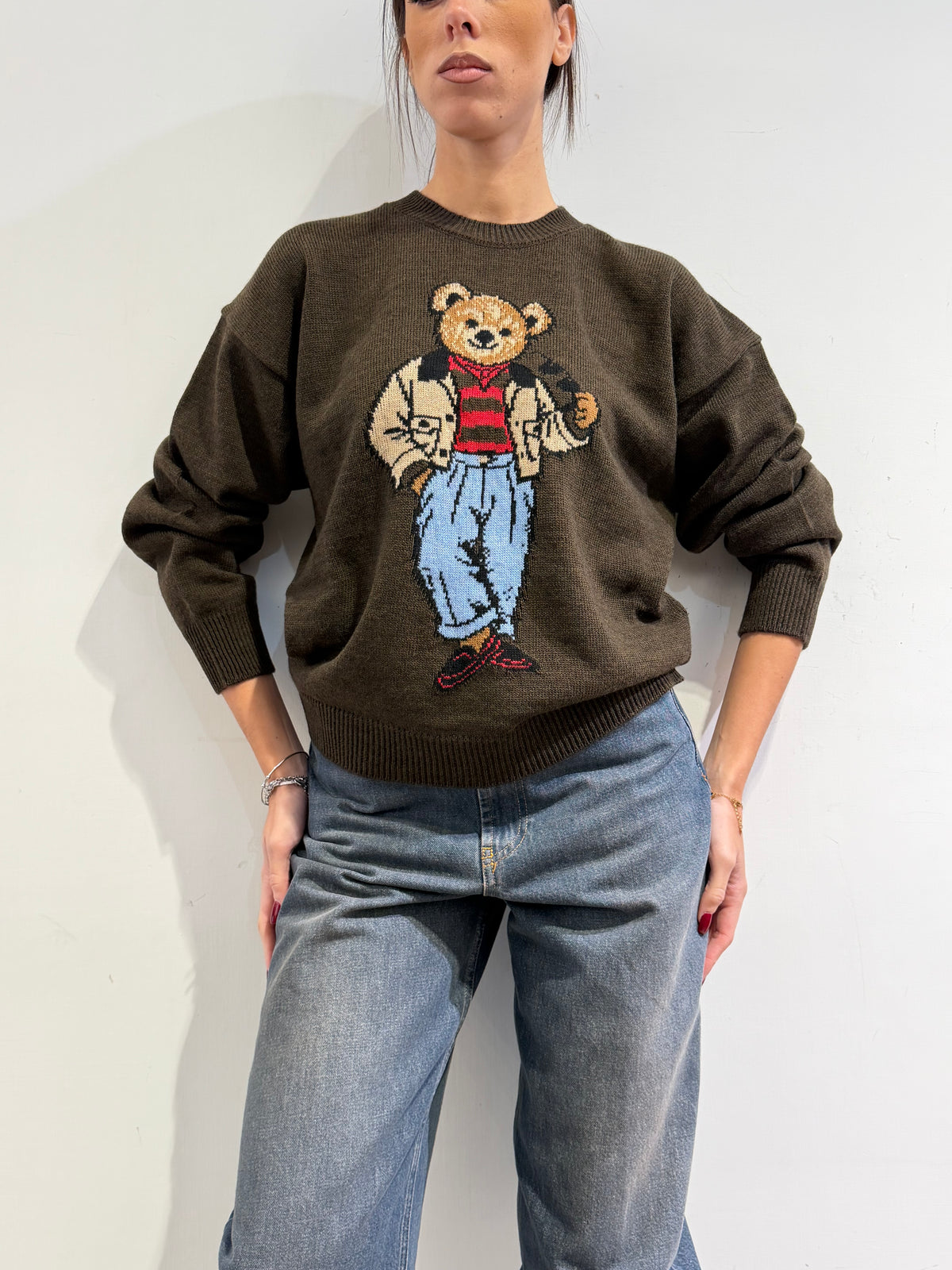Vicolo - Maglia teddy moro
