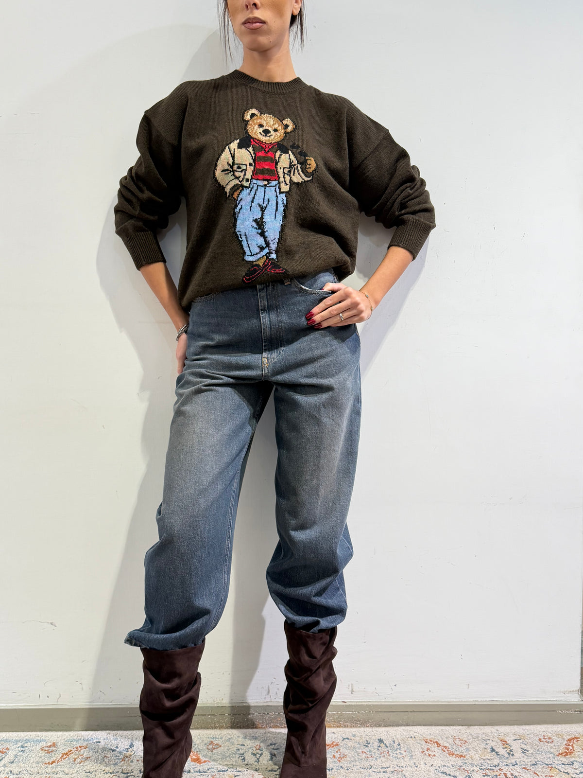 Vicolo - Maglia teddy moro