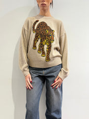 Vicolo - Maglia ghepardo beige