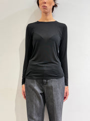 Haveone - T-Shirt misto cashmere nera
