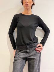 Haveone - T-Shirt misto cashmere nera