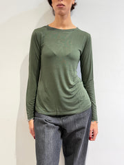 Haveone - T-Shirt misto cashmere militare