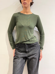 Haveone - T-Shirt misto cashmere militare