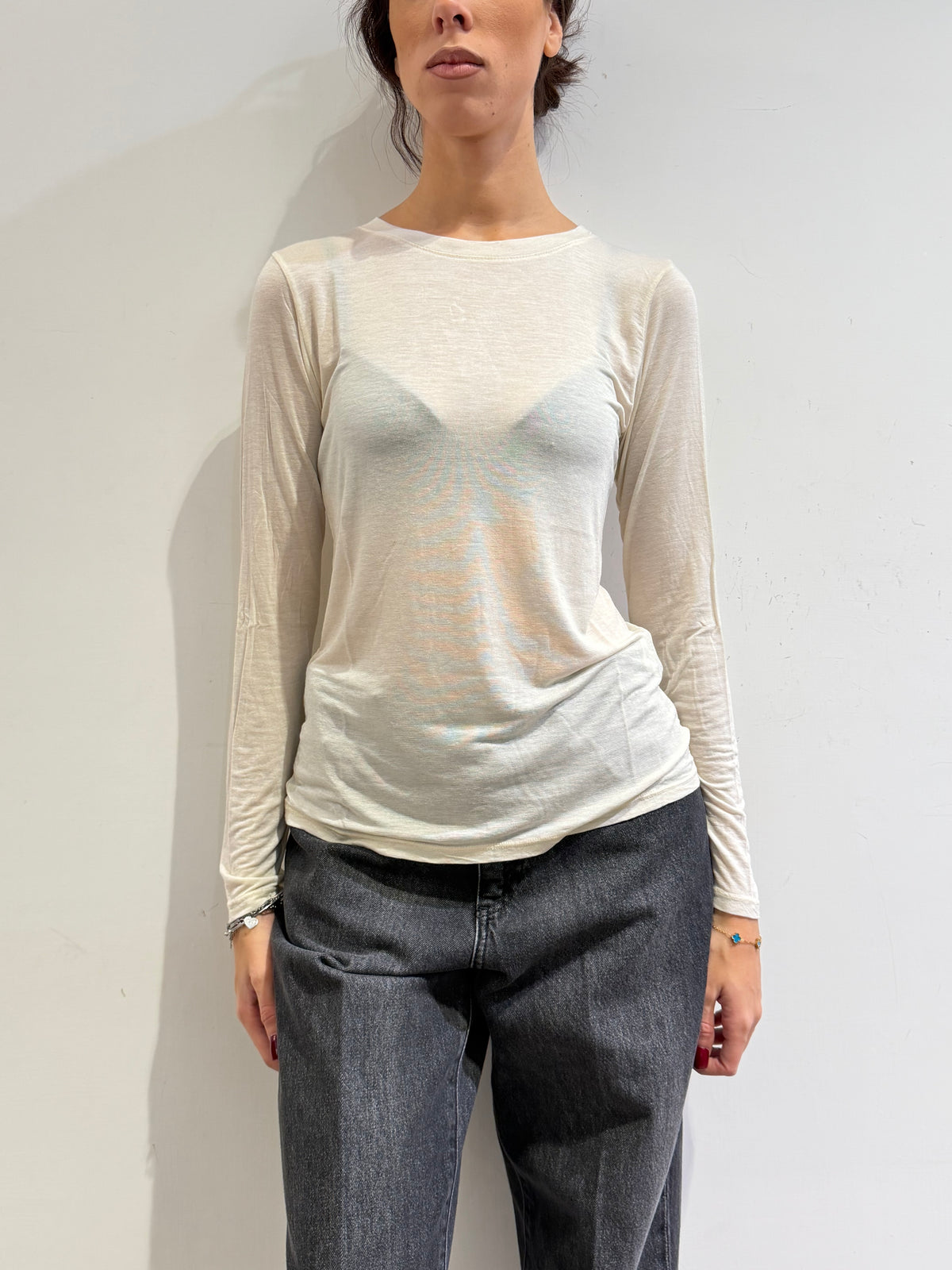 Haveone - T-Shirt  misto cashmere panna