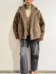 Haveone - Giacca teddy corta tortora